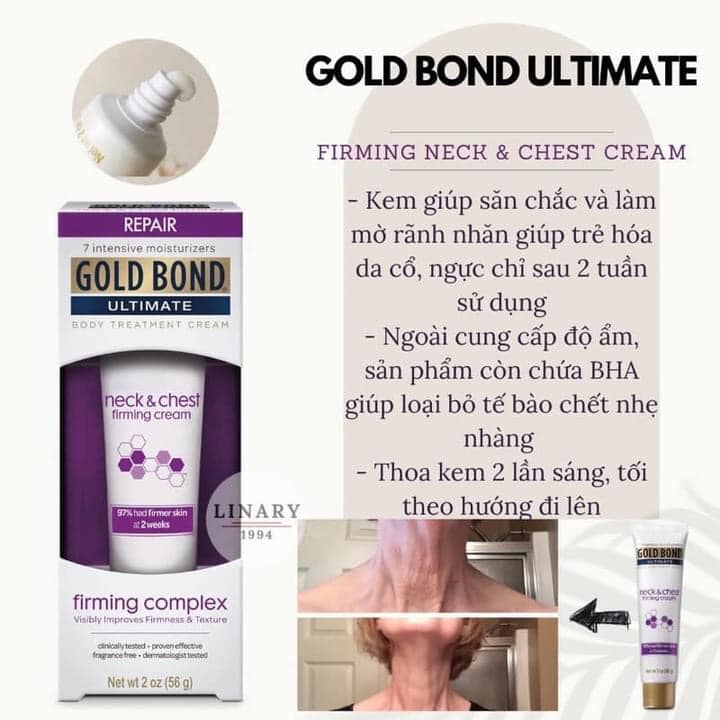 Kem DƯỠNG gold bond CỔ và NGỰC