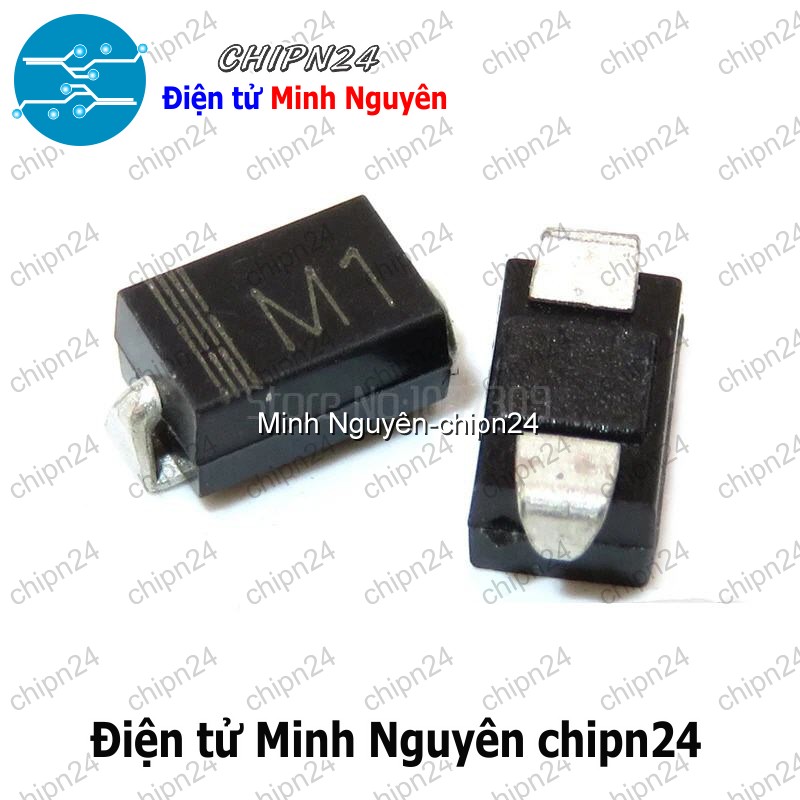 [10 con] (G1) Diode Dán 1N4001 M1 SMA 1A 50V (SMD) (4007) - HH005554