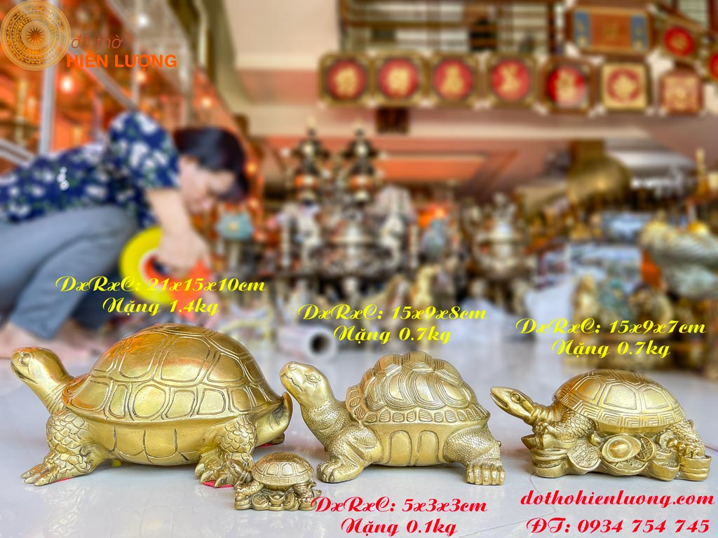 Tượng Rùa Bằng Đồng Trấn Trạch Phong Thủy Đủ Các Cỡ