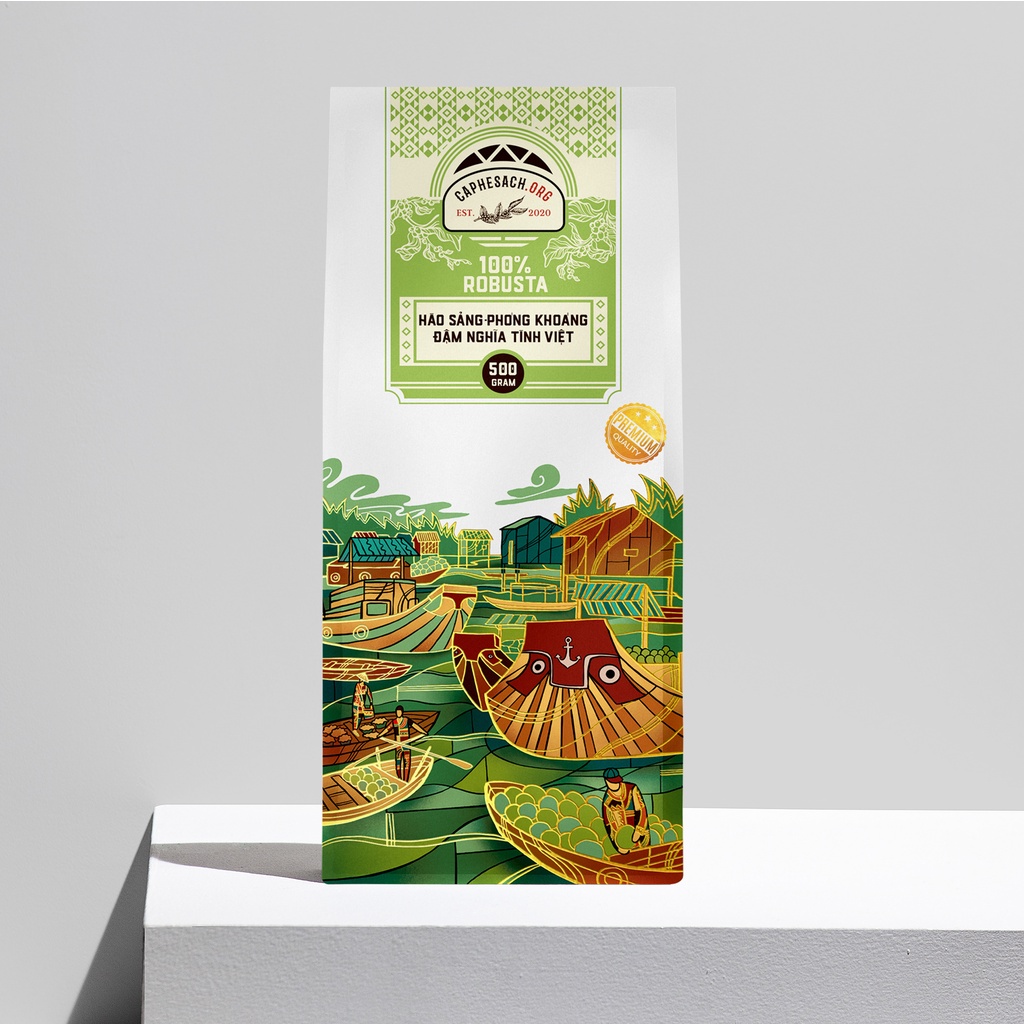 Cà Phê 100% Robusta Honey Nguyên Chất | Rang Đậm | Vị Chocolate, body dày, đậm đà | Pha cà phê sữa