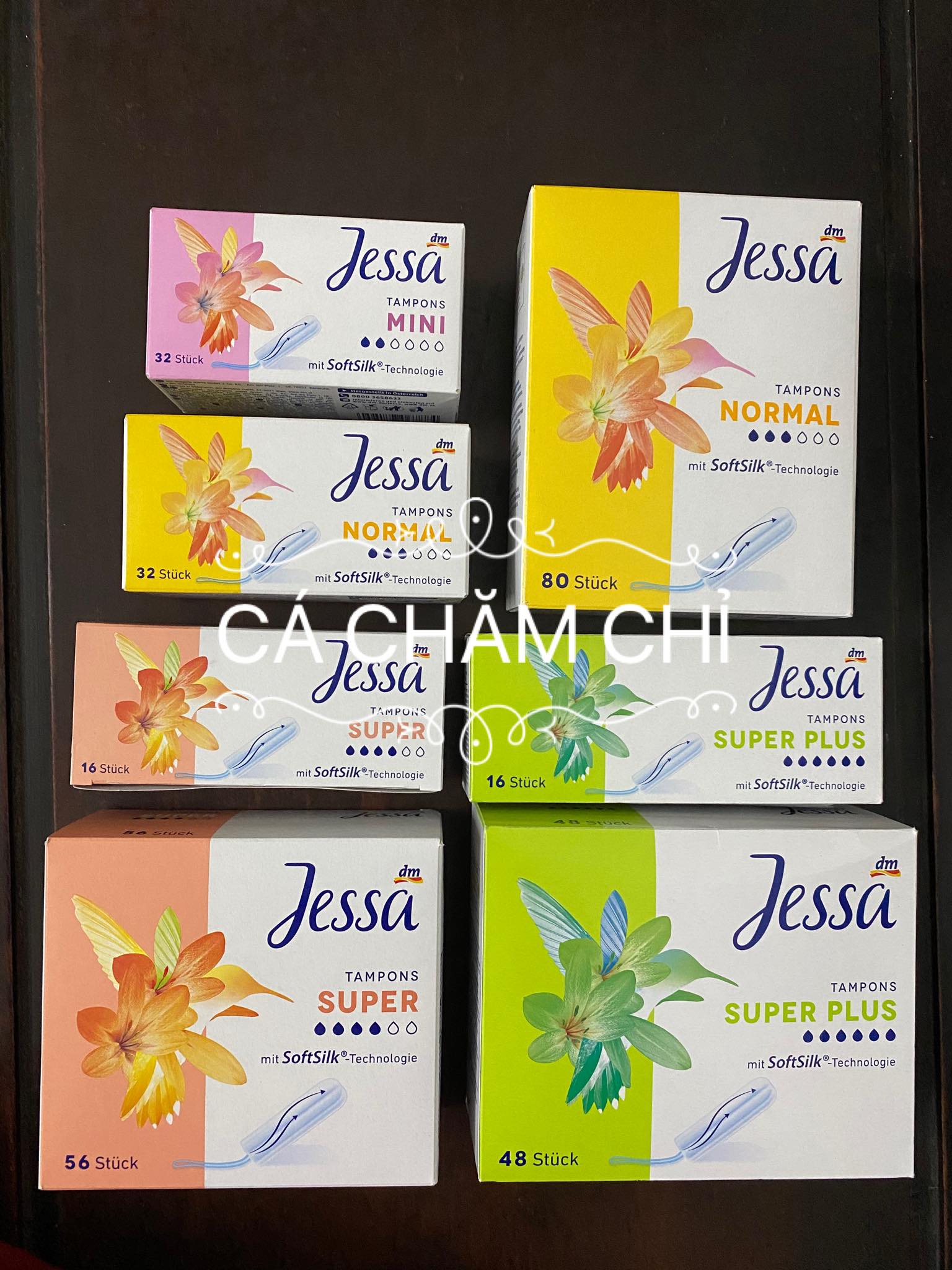 (Bán lẻ tampon) Set 10 chiếc tampons Jessa đủ size date 2026 hàng Đức
