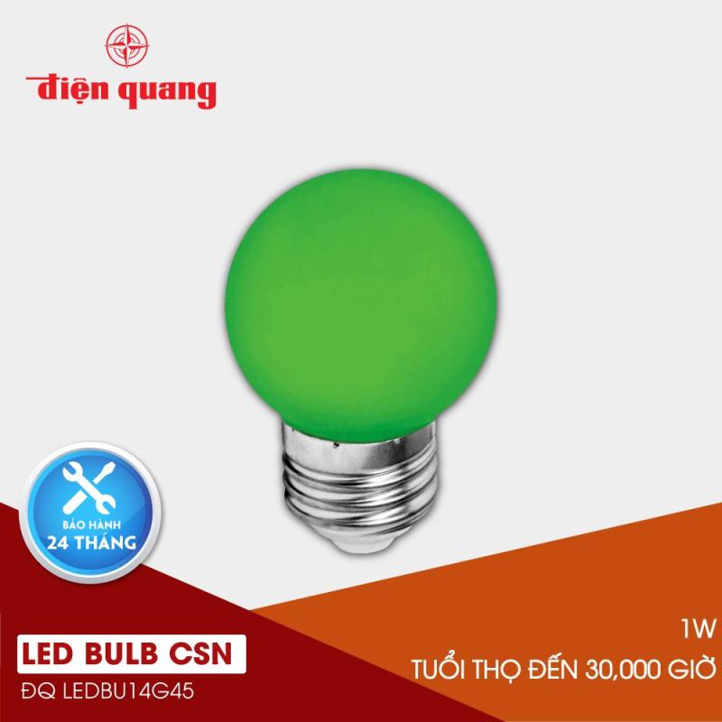 Đèn LED bulb Điện Quang ĐQ LEDBU14G45 01G (1W xanh lá)