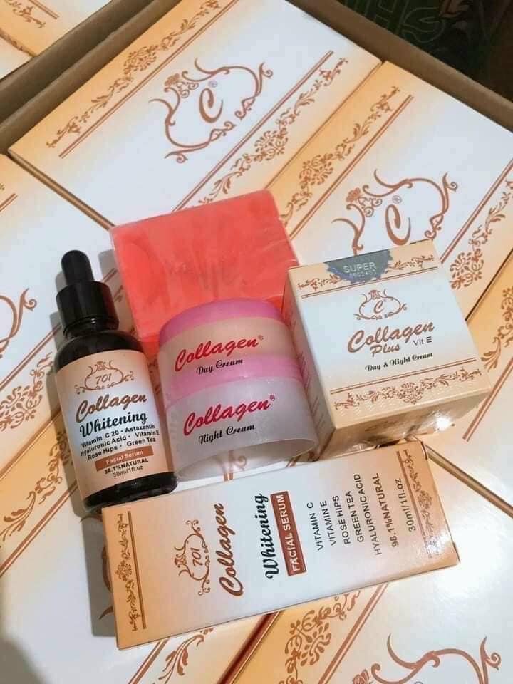 combo serum và kem collagen plus vit e dành cho da nám tàn nhang