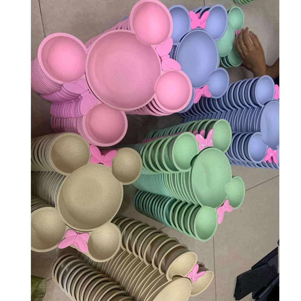 Khay ăn dặm lúa mạch cho bé - hình Mickey