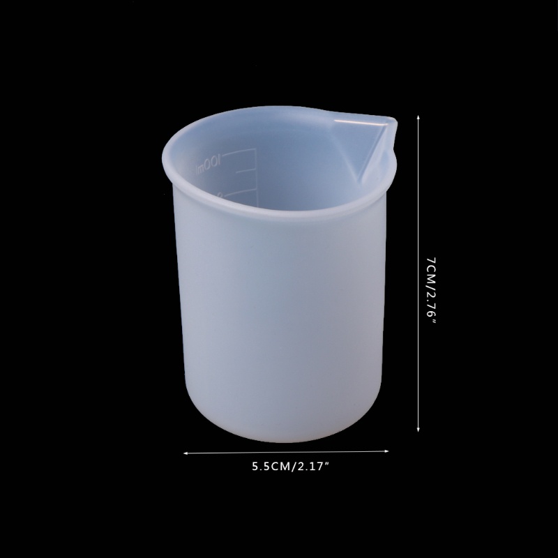 Cốc Silicone 100ml Pha Epoxy Resin, Đong Đo Thể Tích