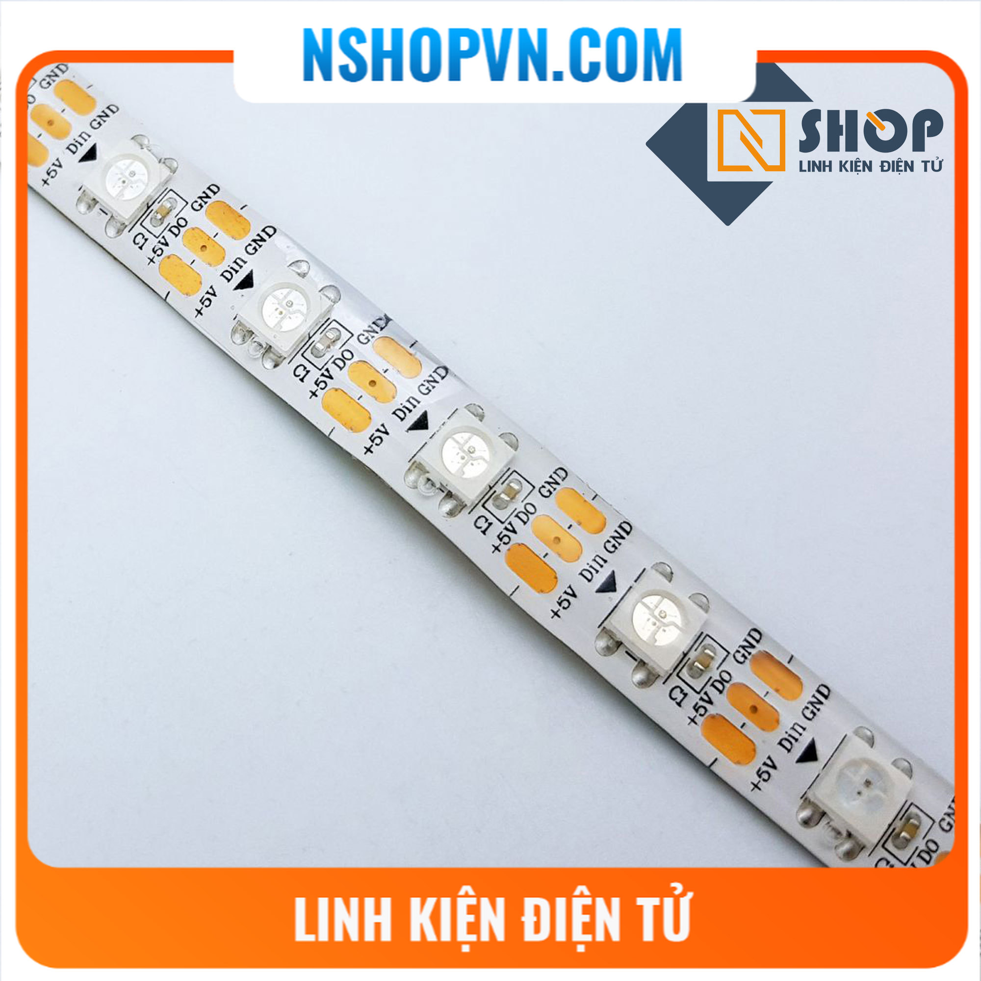 Led dây WS2812 5050 5VDC 1m 60 bóng (Không phủ epoxy - Có phủ epoxy - Bọc vỏ silicone))