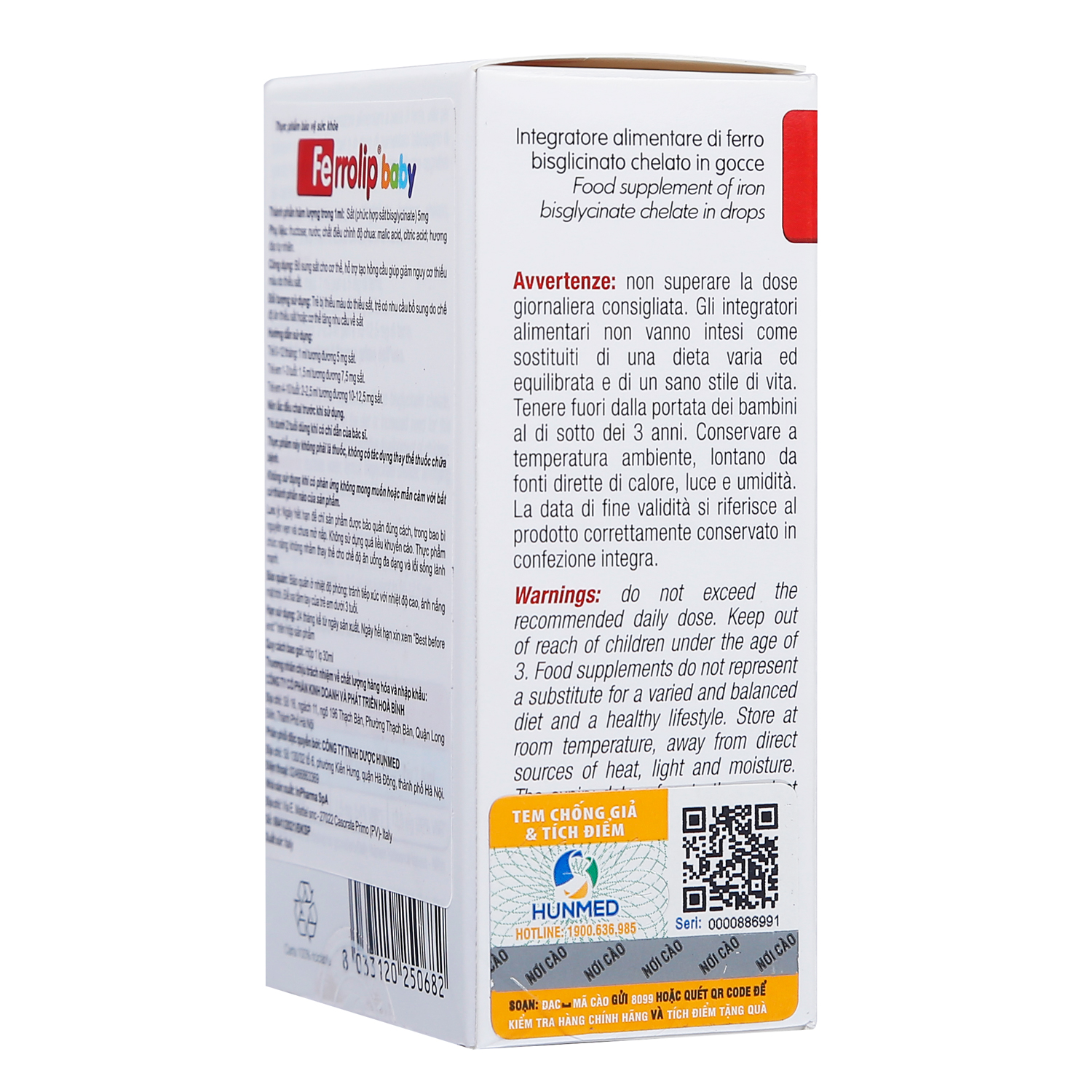 Sắt Amin cho bé Ferolip Baby 30ml
