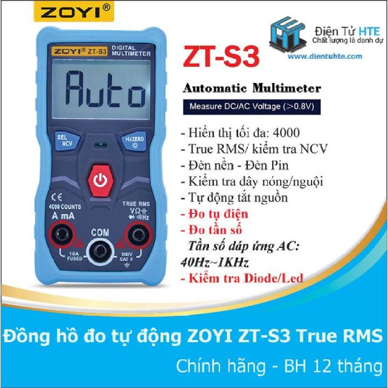 Đồng hồ đo tự động hoàn toàn ZOYI ZT-S3 True RMS -- ZT-S1 version 2019