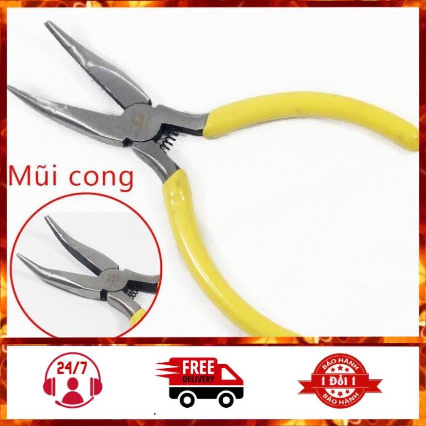 Kìm mỏ cong nhọn Bosi 5 inch
