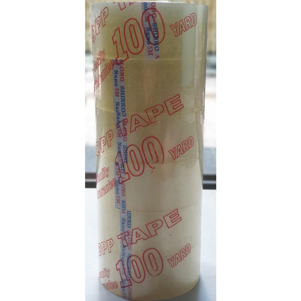 Băng keo 100 yards - trong, đục