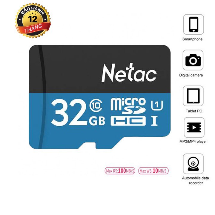 Thẻ nhớ Netac 32Gb Class 10 chuyên camera