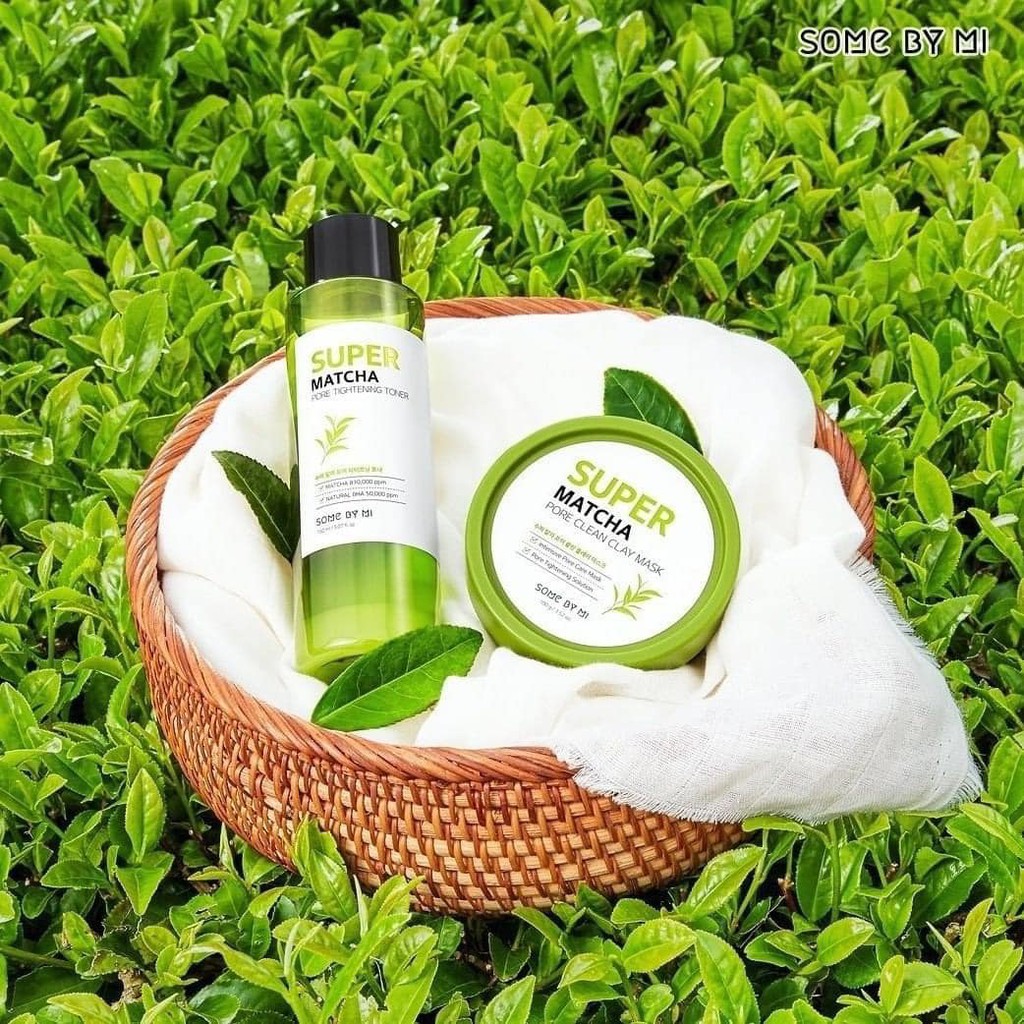 ( Hũ Full & mẫu  dùng thử) Mặt nạ Some By Mi Super Matcha Pore Clean Clay Mask