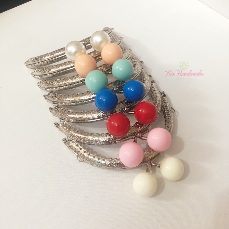 (Có sẵn) Khung túi ví ngọc châu 10.5cm