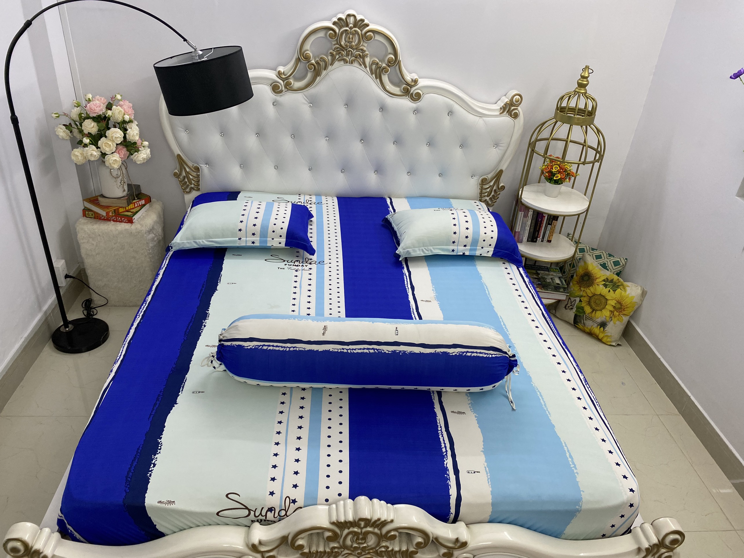 [HCM]Bộ Drap Thun  Hàn Quốc mát lạnh{ 4 món }CHUẨN MẪU