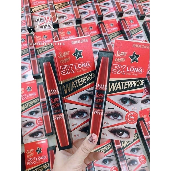 MASCARA NỐI MI SUPER MODEL 5X LONG SIVANNA ( Thái Lan ) ( MÃ 54)