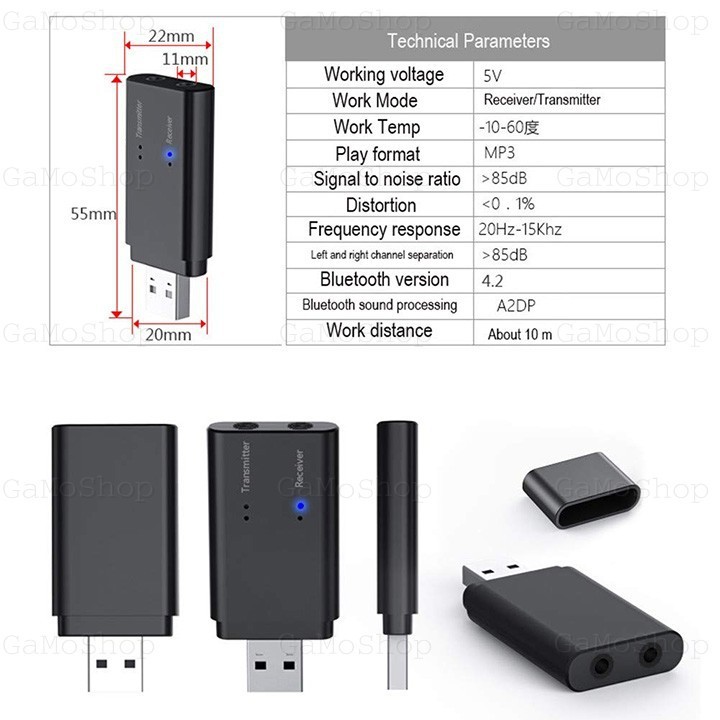 [HCM]USB Bluetooth 4.2 HiFi TX11S Thu và Phát Bluetooth Âm thanh cực hay