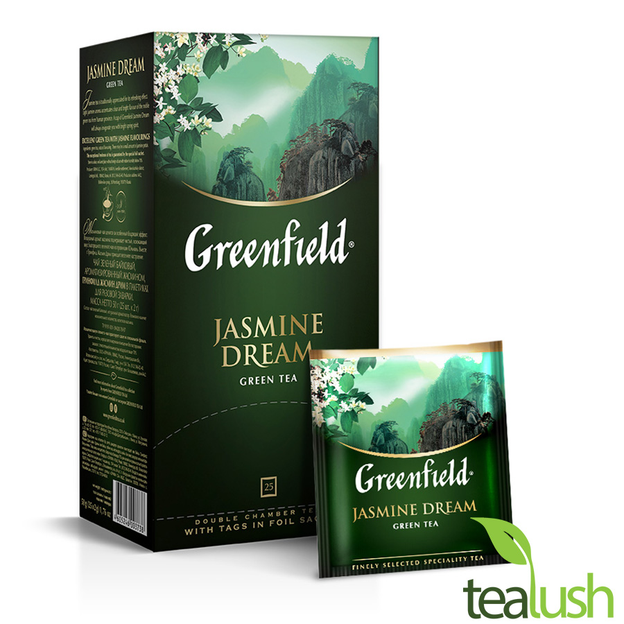 Trà túi lọc Greenfield Jasmine Dream – Trà xanh hương hoa nhài 25 gói x 2g