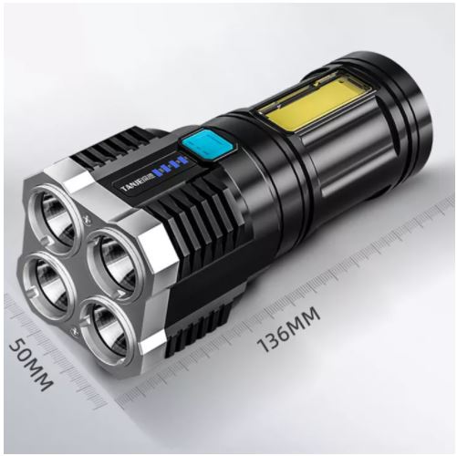 Đèn Pin Siêu Sáng, Đèn Pin Mini Cod Led 4 Chế Độ Sáng Led