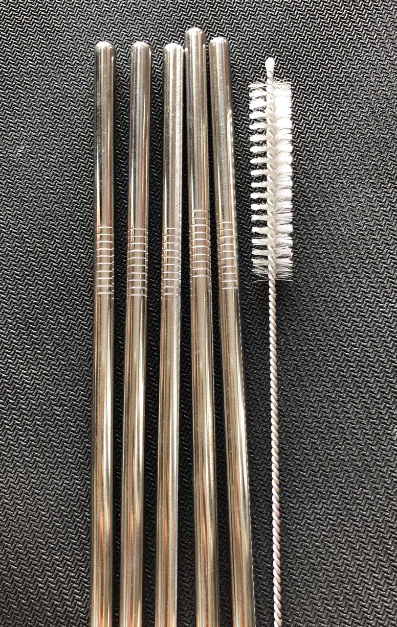 Combo 5 cây: Ống hút inox 304 dạng thẳng