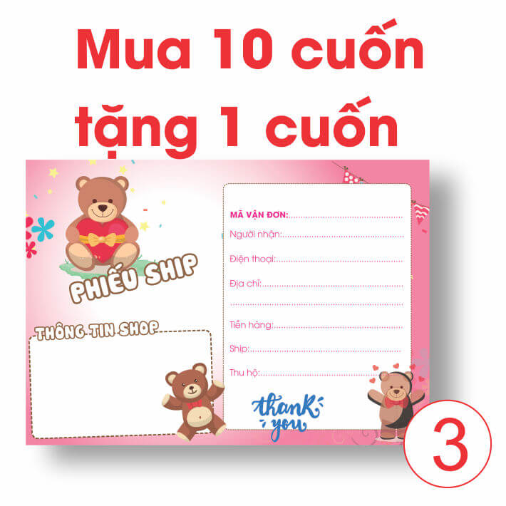 Phiếu ship hàng - Phiếu giao hàng in sẵn M3