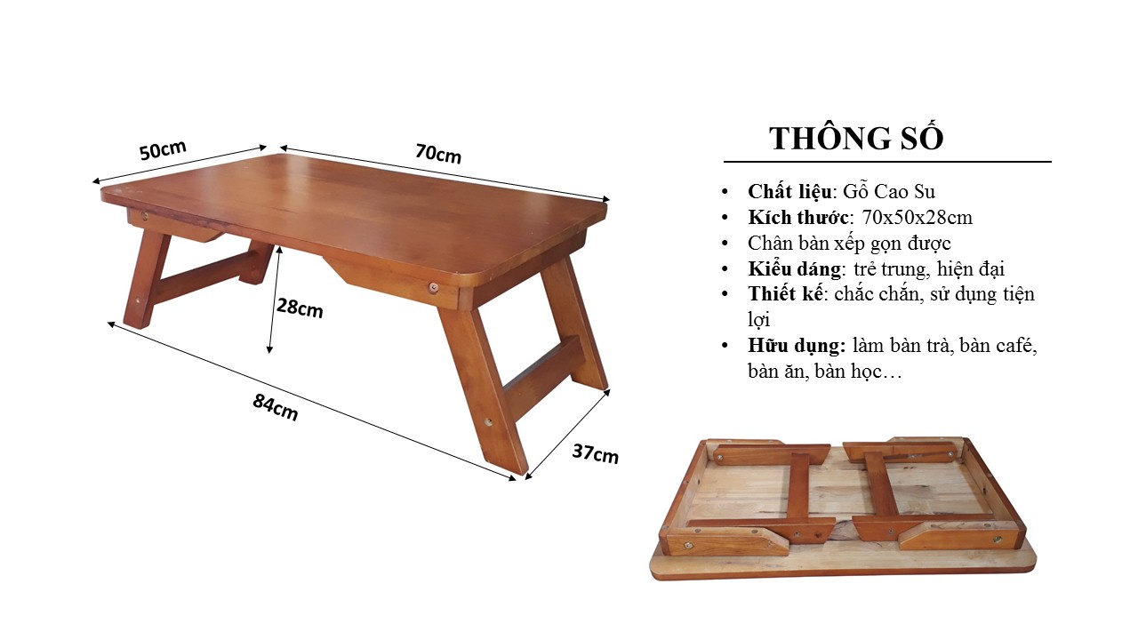 BÀN XẾP GỌN CHÂN THANG (VÀNG CÁNH GIÁN)