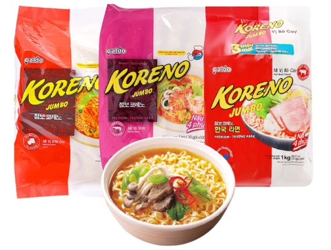 Mì Koreno Jumbo (bịch 10 vắt) - nấu mì cay