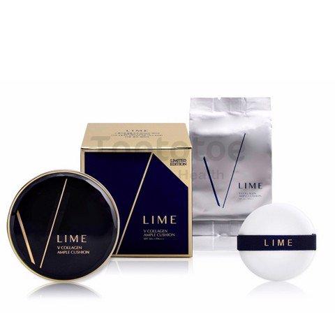 [6-11/12 VOUCHER GIẢM 8%]Phấn nước lime v collagen ample cushion Cho da thường và da khô - 2 lõi
