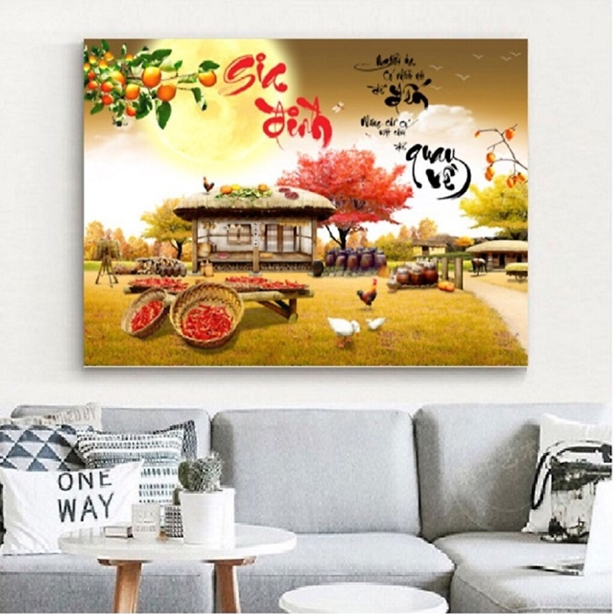 Tranh thêu chữ thập gia đình LV3176 - tự thêu