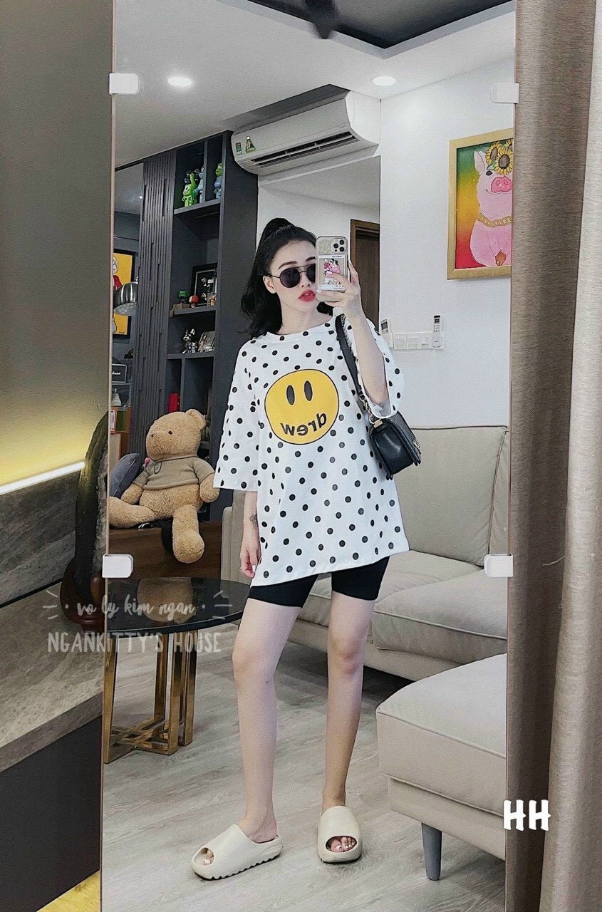 Sét Bộ Quần Đùi Áo Mặt Cười  Siêu Xinh