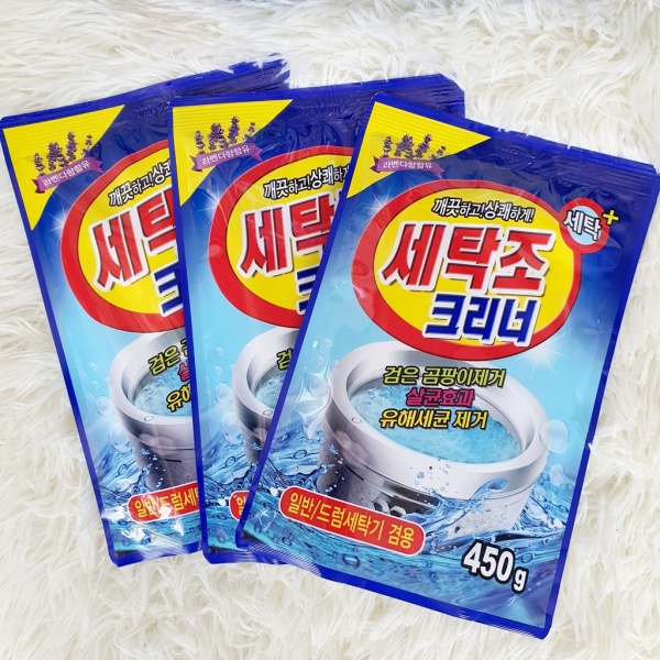 [Chính Hãng Cực Mạnh] Bột Tẩy Lồng Máy Giặt Hàn Quốc Siêu Sạch - Gói 450g - Phù hợp máy lồng ngang, lồng đứng