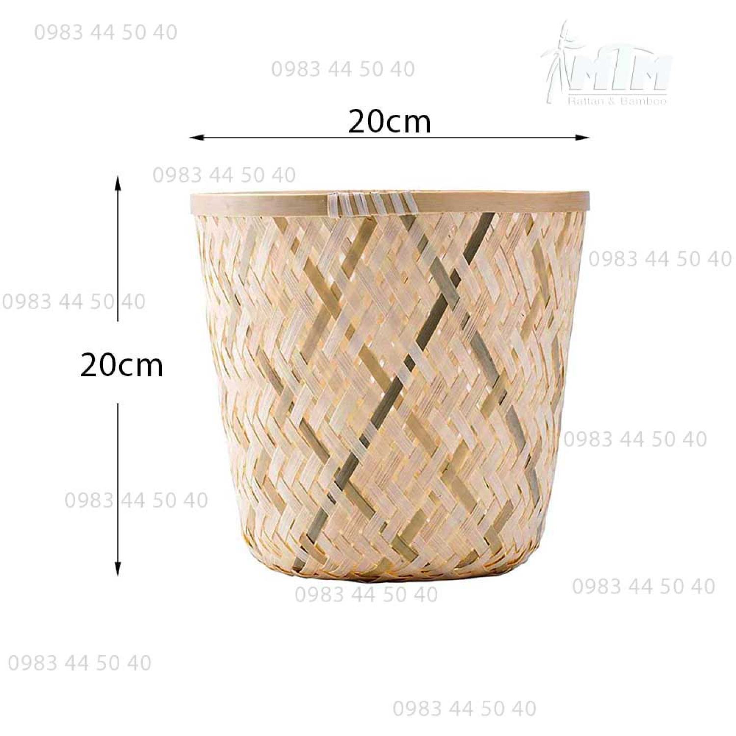 Sọt tre trắng trồng cây trang trí, đựng đồ.
