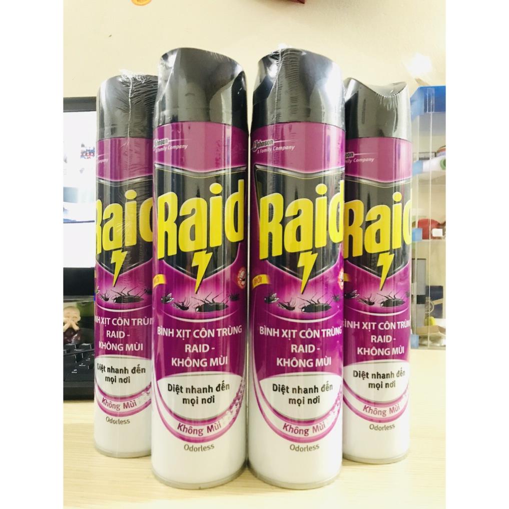 Bình xịt côn trùng không mùi Raid 600ml