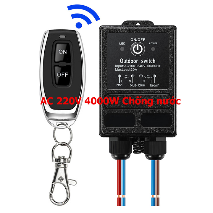 Bộ điều khiển từ xa 220v công suất lớn 30a 3000w điện áp 220v - công tắc điều khiển từ xa