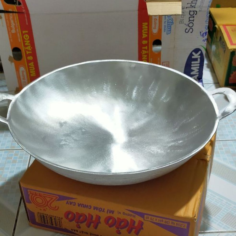 chảo gang đúc khuôn sắt nguyên khối dk 36cm