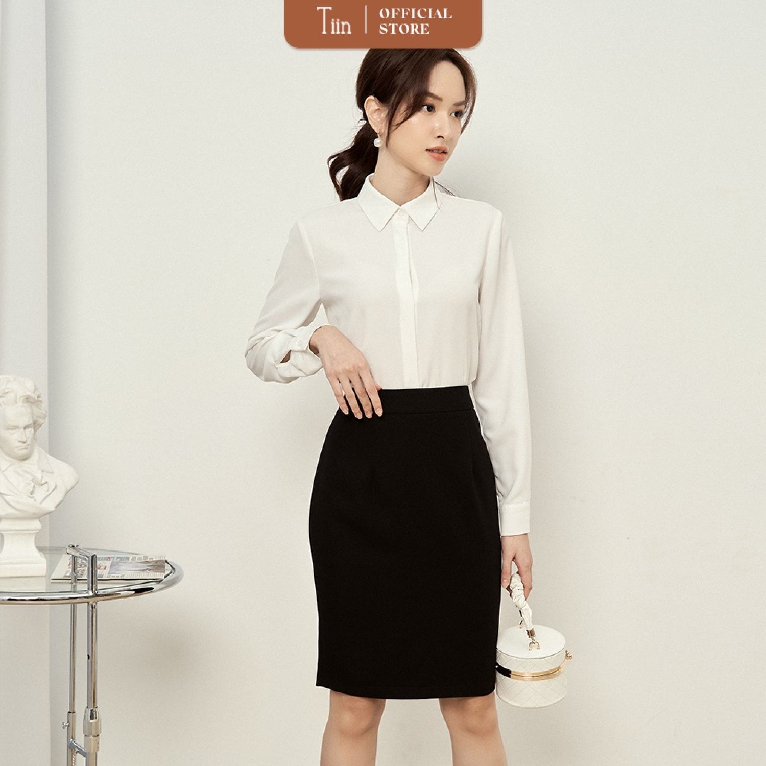 Chân váy bút chì dáng thường TIIN STORE CHD009