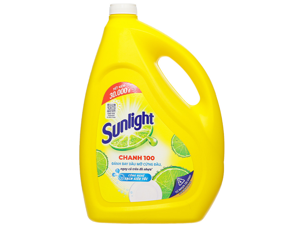 Nước rửa chén sunlight hương chanh can 3.5kg - bat muoi