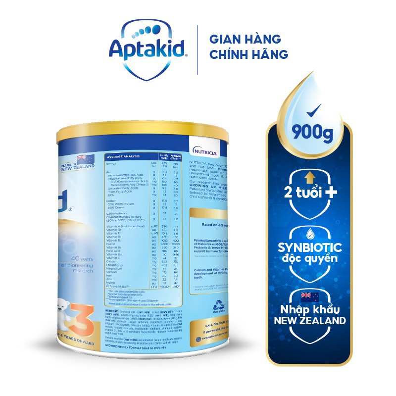 Sữa Aptamil Profutura KID Cesarbiotik số 3 800g