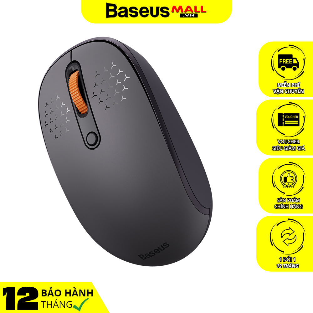 Chuột Không Dây Baseus F01A | Hỗ Trợ Wireless 2.4GHz & Bluetooth, Click Yên Tĩnh