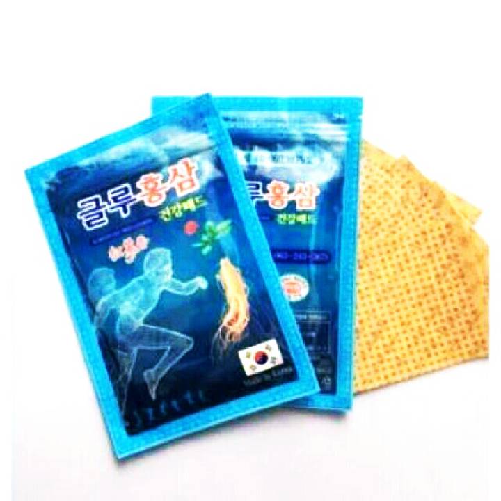 Cao Dán Hồng Sâm Glu Xanh Hàn Quốc. túi 20 miếng