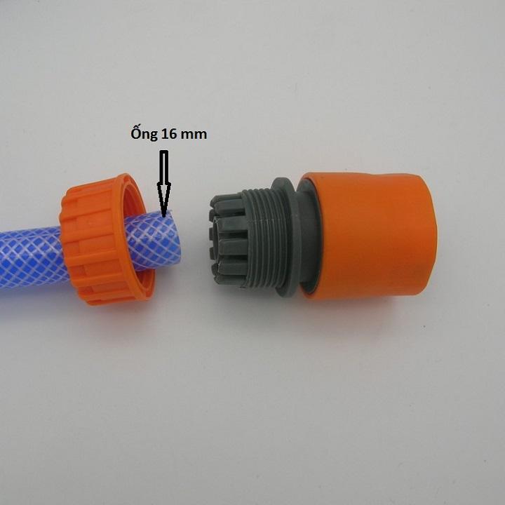 MÀU CAM. KHỚP NỐI ỐNG 16mm. BẰNG NHỰA. DÙNG NỐI ỐNG NƯỚC MỀM CÓ PHI 16mm. 557