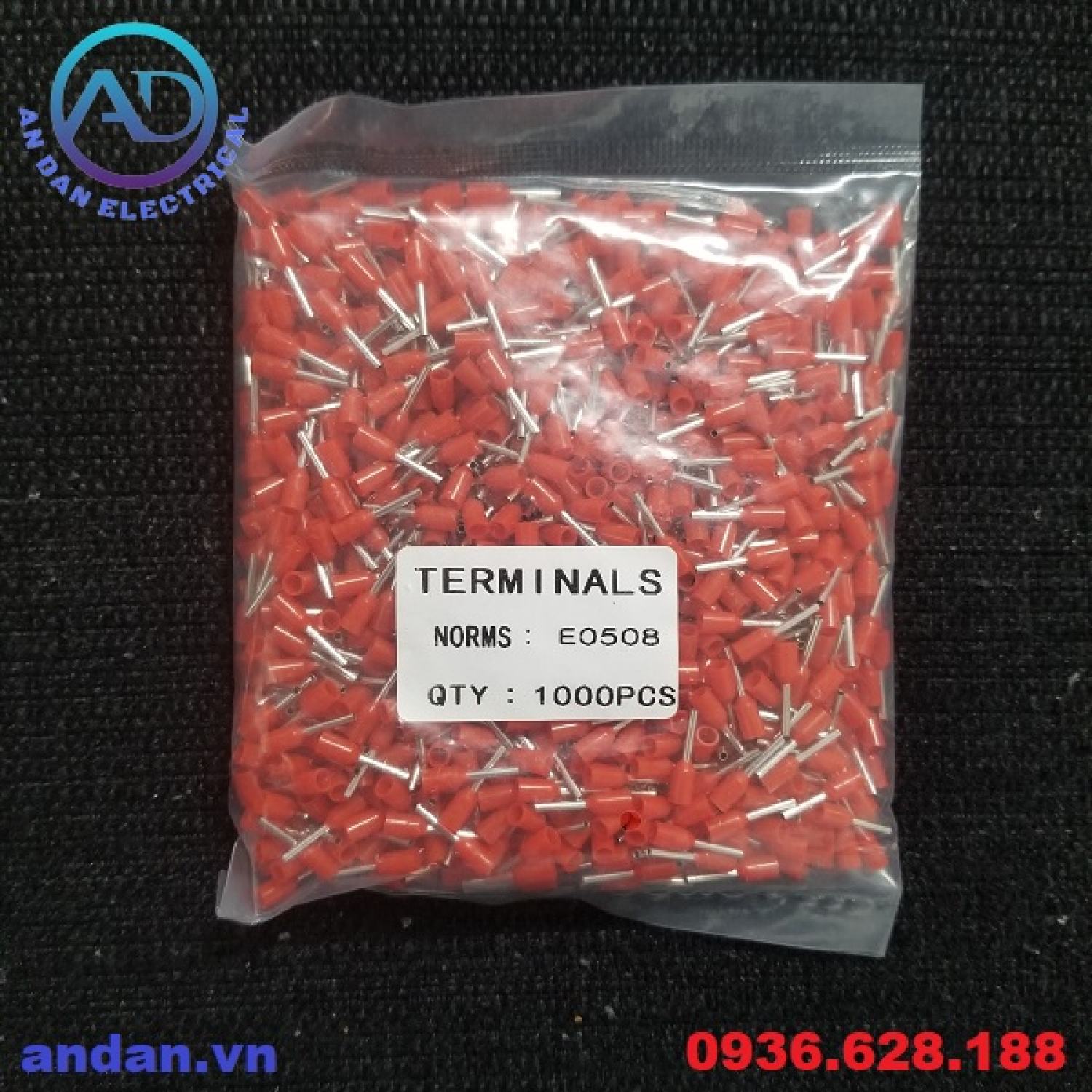 Đầu cốt pin rỗng, cos kim đơn E0508 E7508 E1008 E1508 E2508 E4009 E6012 E10-12 E16-12 E25-16 E35-16 E50-20, E70-20
