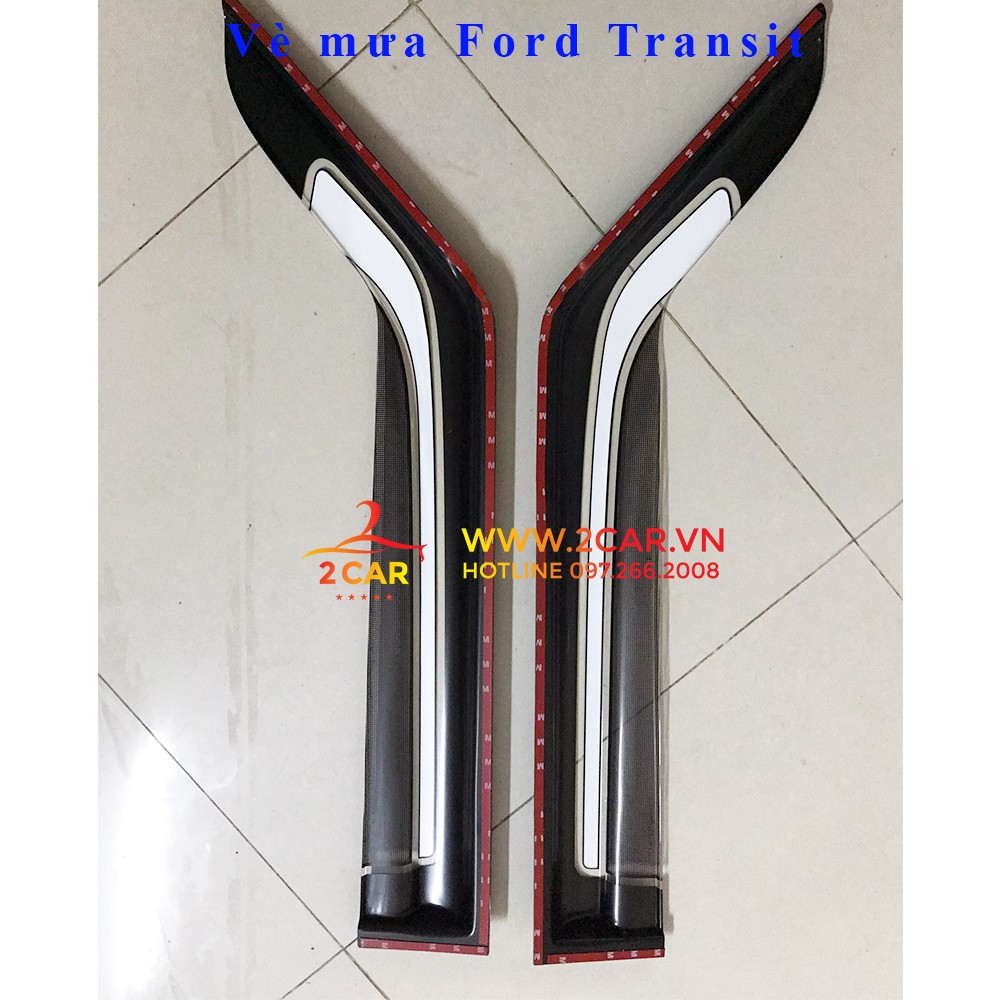Vè che mưa Ford Transit sơn gồ 2 màu