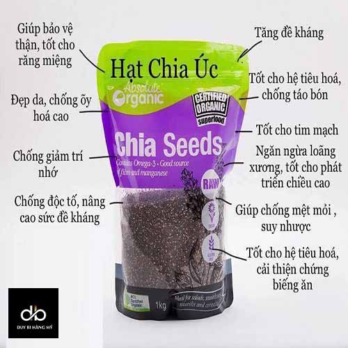 Hạt Chia Seed Úc Absolute Organic 1kg