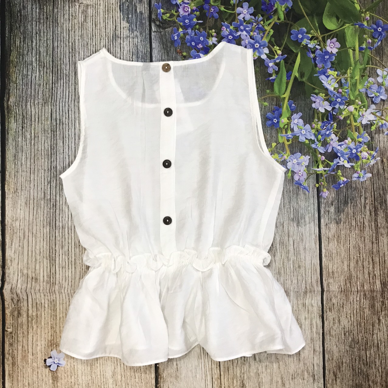 Áo peplum sát nách đũi lụa Vicci cao cấp (Trắng - Xanh - Đỏ)