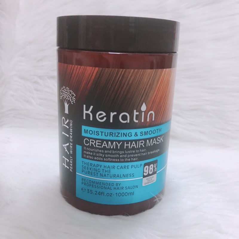 Kem ủ tóc keratin phục hồi tóc ( Mẫu Mới ) 1000ml
