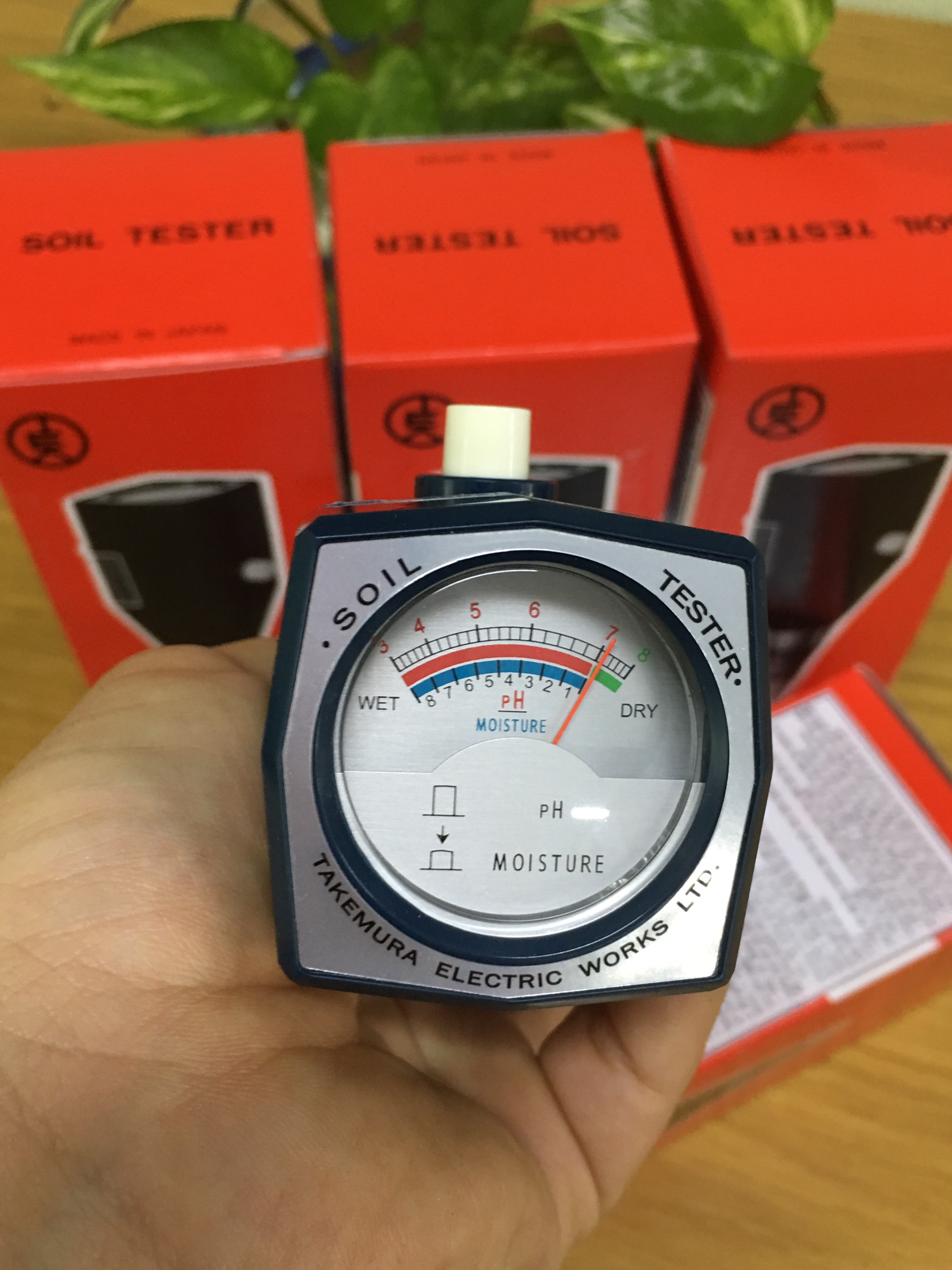 Máy đo pH đất, đo độ ẩm đất Takemura DM15 (Tặng kèm túi đựng máy)