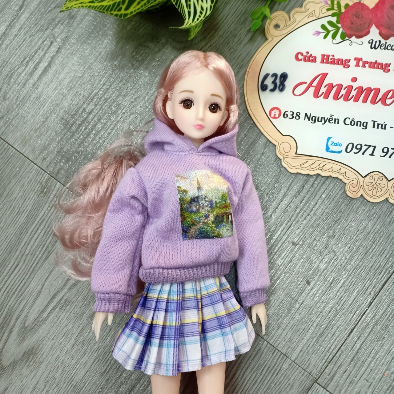 Búp Bê Barbie 30cm mặc bộ đồ thu đông xinh đẹp