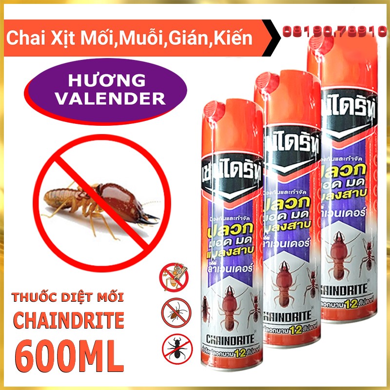 🌸🌱☘️ BÌNH XỊT DIỆT MỐI CHAINDRITE 600ML THÁI LAN 🌸🌱☘️