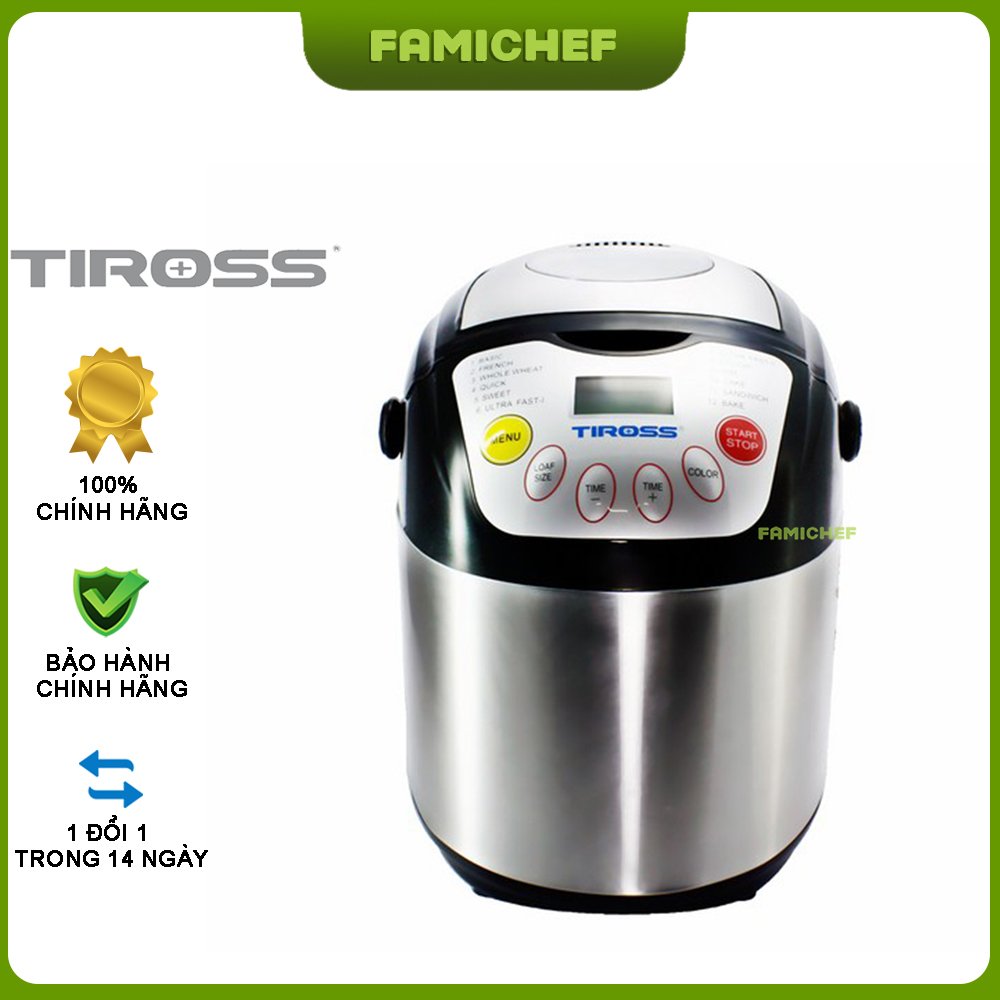 Máy làm bánh mì 12 chức năng Tiross TS821