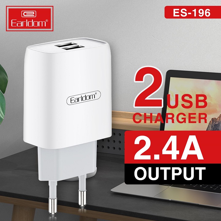 Sạc Bộ Sạc nhanh 20w 2 cổng USB Earldom ES-196